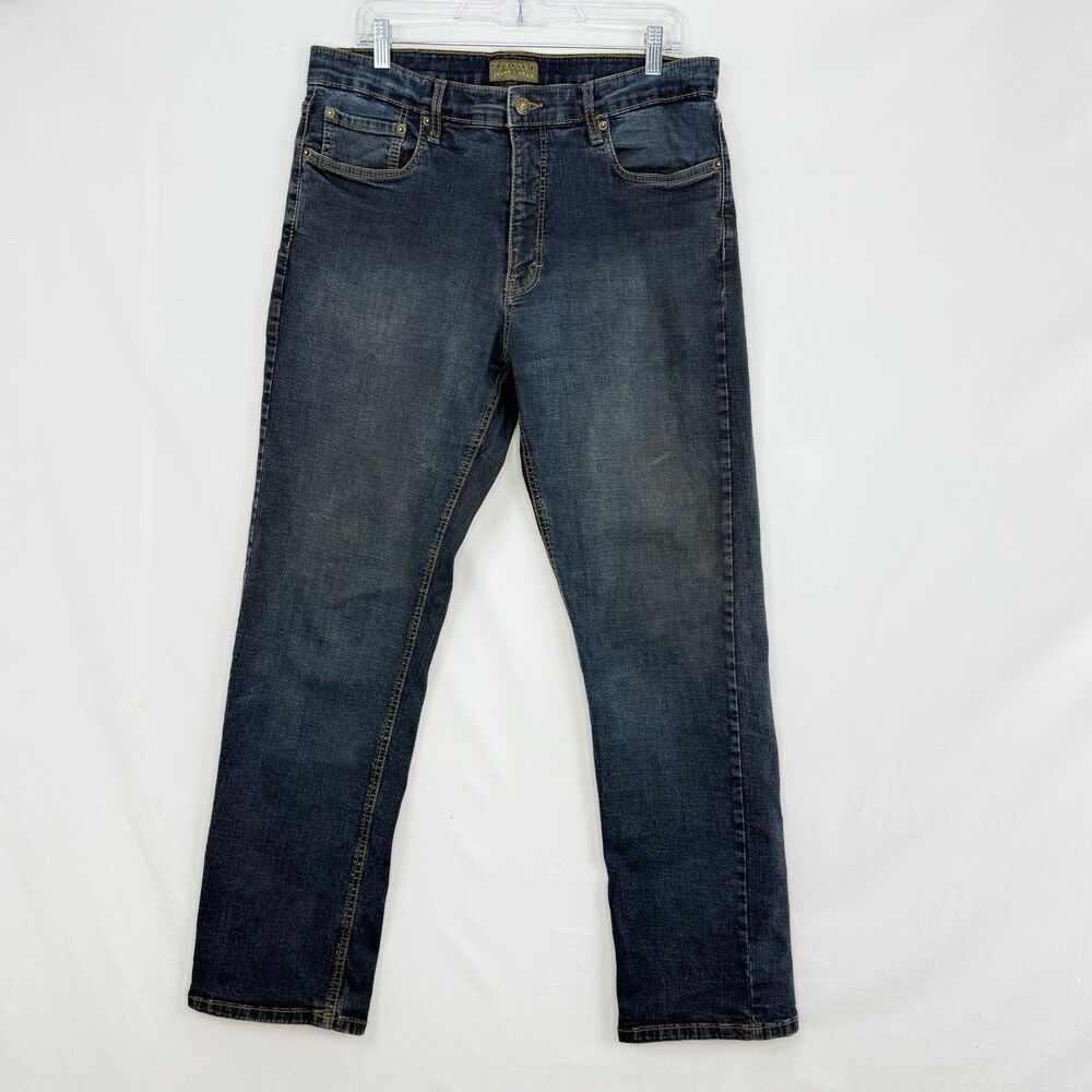 Men's Urban Star Jeans Straight Stretch Medium Wash 5 Pocket Size 36x32